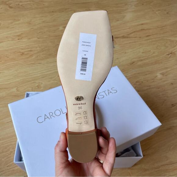 |Caroline Contas| Jane Sandal in Color Luggage NIB Size 36 - Picture 5 of 10
